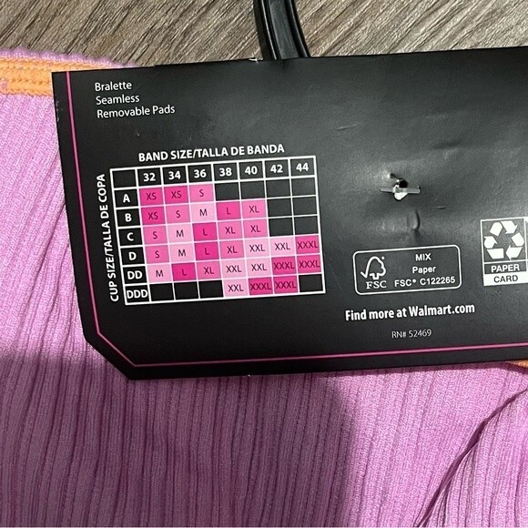 No Boundaries Juniors' Seamless Retro Plunge Bralette Size XXL - Picture 6 of 6